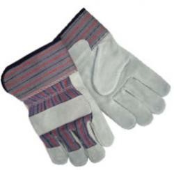 Leather Palm Gloves - Black - Large - Durable Work Gloves