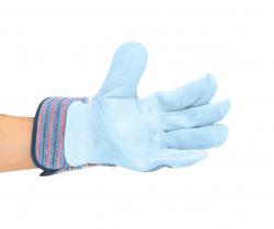 Split Palm Leather Gloves - Pearl - One Size - Durable Work Protection