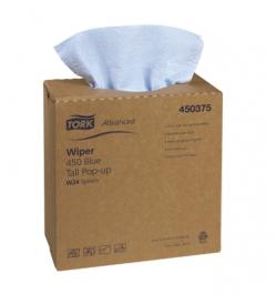 TW450375 Pop Up Blue Advanced 450 DRC Wipes - Case of 10 -  TORK AUTO WIPES - SCA TISSUE N AMER