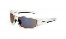 UVXS2975 Hypershock Clear Ice Frame Blue Mirror Lens