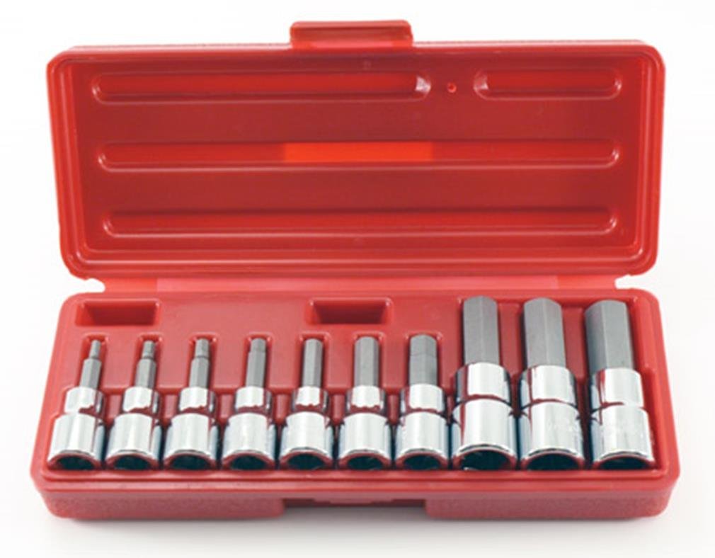 Metric Hex Bit Socket Set - Chrome Vanadium Steel - 0.5 in. Drive - Durable Design