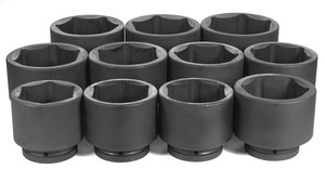 Grey Pneumatic 1" Dr 11pt Fractional Socket Set 3-1/8" - 4-1/2" (9011)