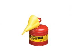 Justrite JT7120110 2 gal Type 1 Safety Can with Funnel, Red