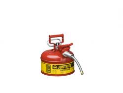 Justrite JT7210120 1 gal Type II Safety Can with Hose, Red