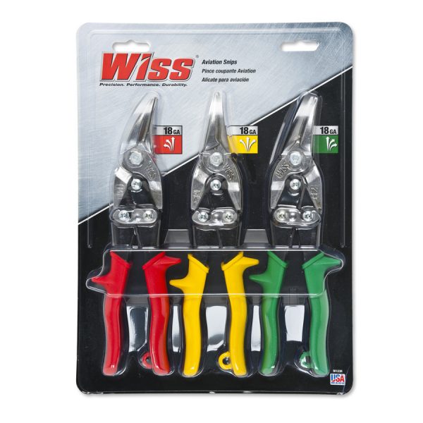 Picture of Apex Tool WISM123R 3 Piece Wiss Aviation Snip Set