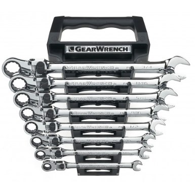 GWR85798 12 Point Extra Large Locking Flex Head Ratcheting Combination SAE Wrench Set -  Apex Tool