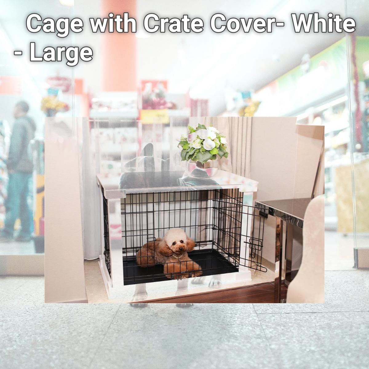 Picture of Merry Products PTH0251720100 Cage with Crate Cover- White - Large