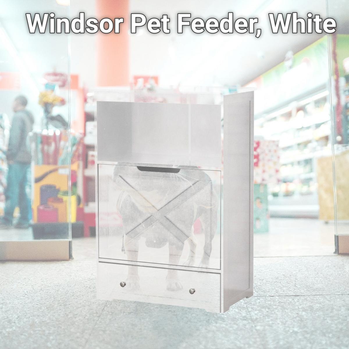 Picture of Zoovilla PTF0071720110 Windsor Pet Feeder, White
