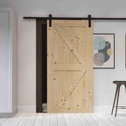 36 in. Artisan Unfinished with Sliding Door Hardware Kit