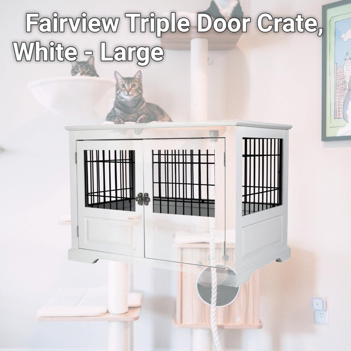 Picture of Zoovilla PTH1072020100 Fairview Triple Door Crate, White - Large
