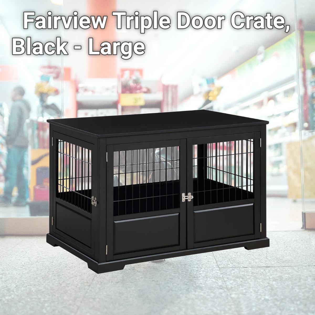 Picture of Zoovilla PTH1082021700 Fairview Triple Door Crate, Black - Large