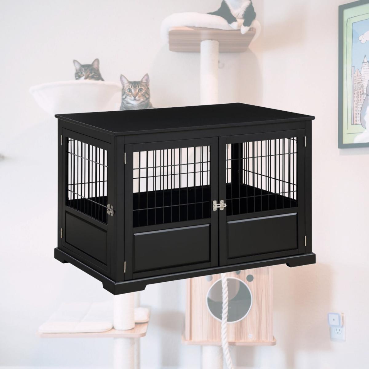 Picture of Zoovilla PTH1082021700 Fairview Triple Door Crate, Black - Large