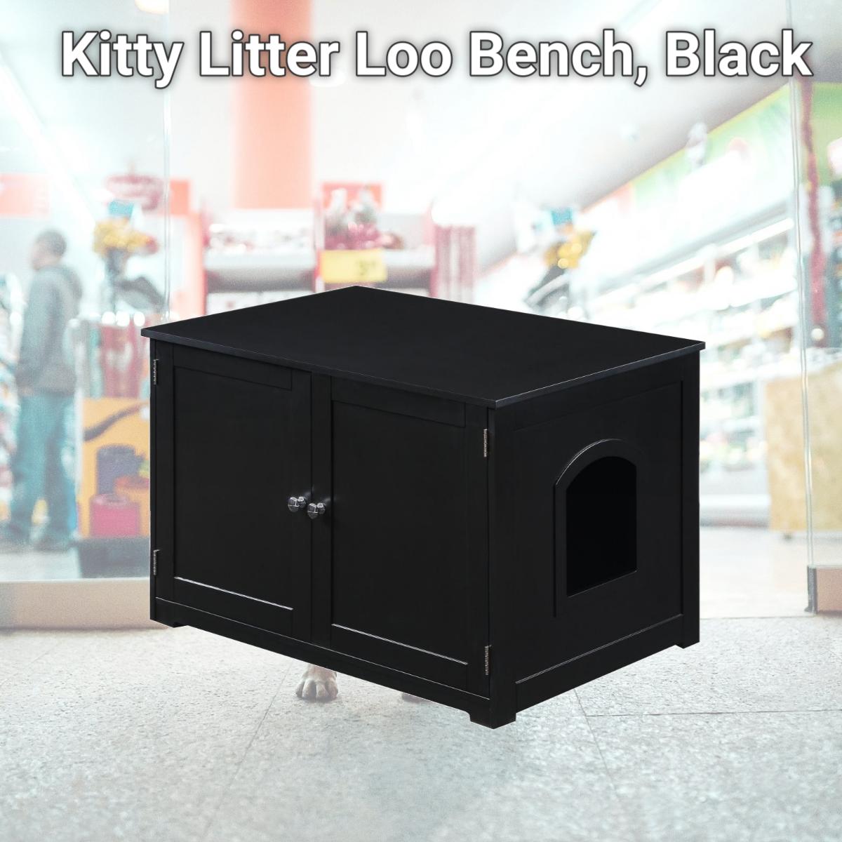 Picture of Zoovilla PTH1061721700 Kitty Litter Loo Bench, Black