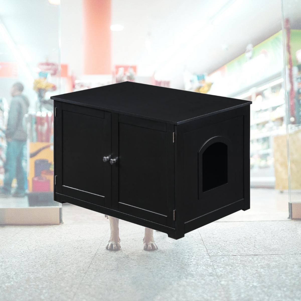Picture of Zoovilla PTH1061721700 Kitty Litter Loo Bench, Black