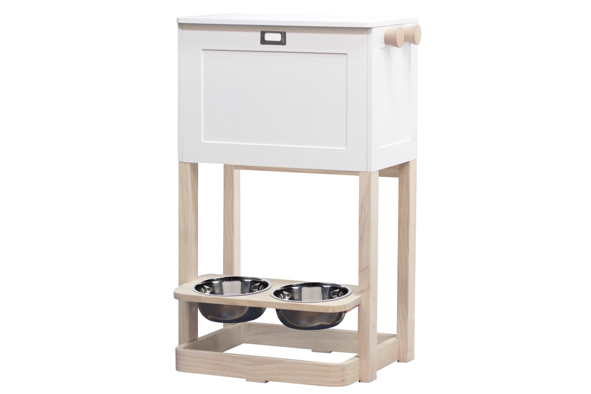 Picture of zoovilla PTF0093920110 Parlor Pet Feeder Station&#44; White
