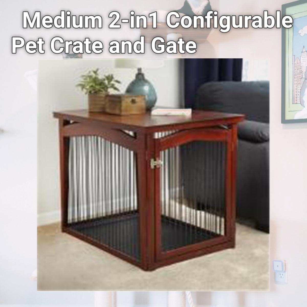 Picture of Merry Products PH0101751800 Medium 2-in1 Configurable Pet Crate and Gate