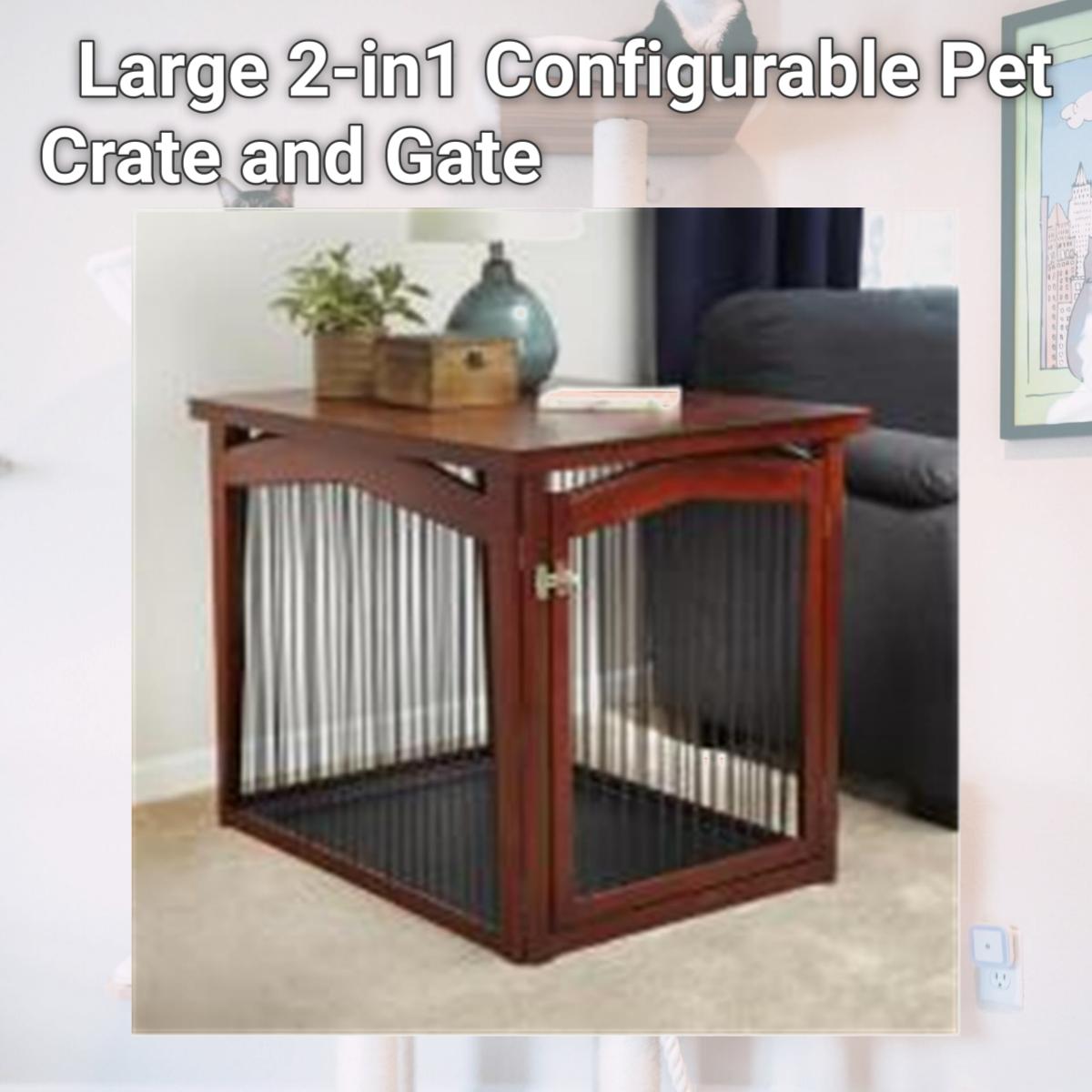 Picture of Merry Products PH0111751800 Large 2-in1 Configurable Pet Crate and Gate