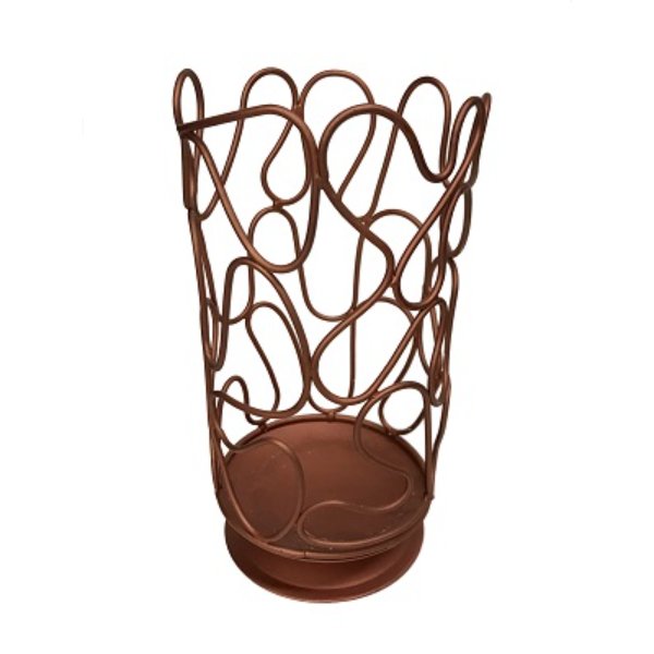 CW70244 Bronze Wave Hurricane Candle Holder