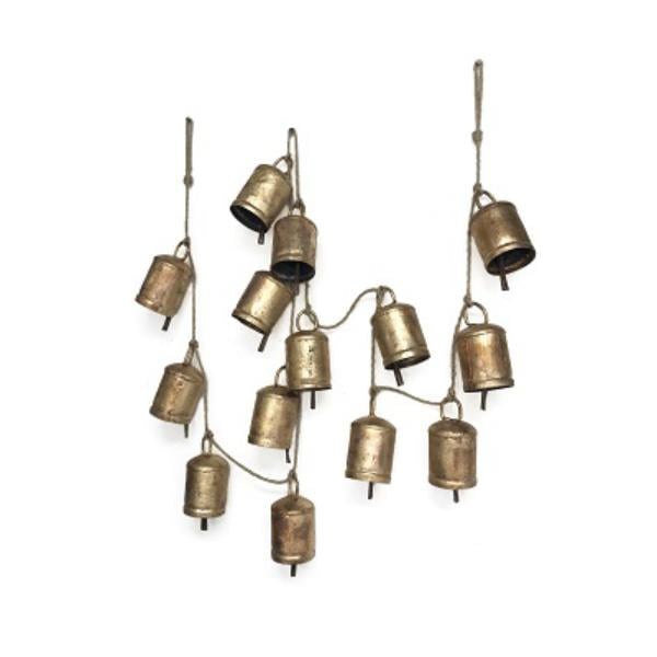 Festival Bell Garland, Antique Gold