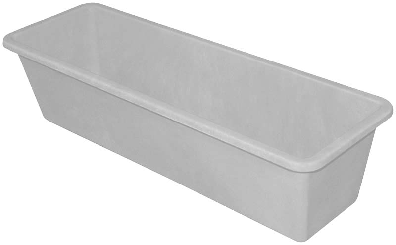 24 x 7.75 x 5.8 in. Heavy Duty Flower Box, Gray - Nestable