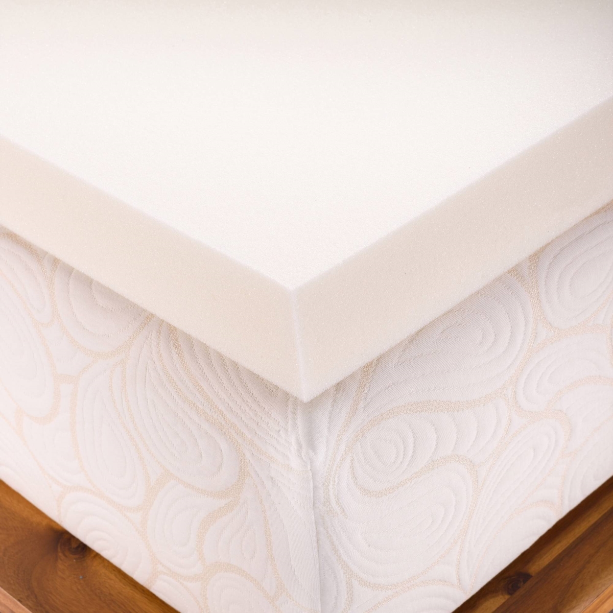 Full / Double Size 2 Inch Thick  Medium Firm Conventional Polyurethane Foam Mattress Pad Bed Topper Made in the USA - Memory Foam Solutions UBSPUMF2802