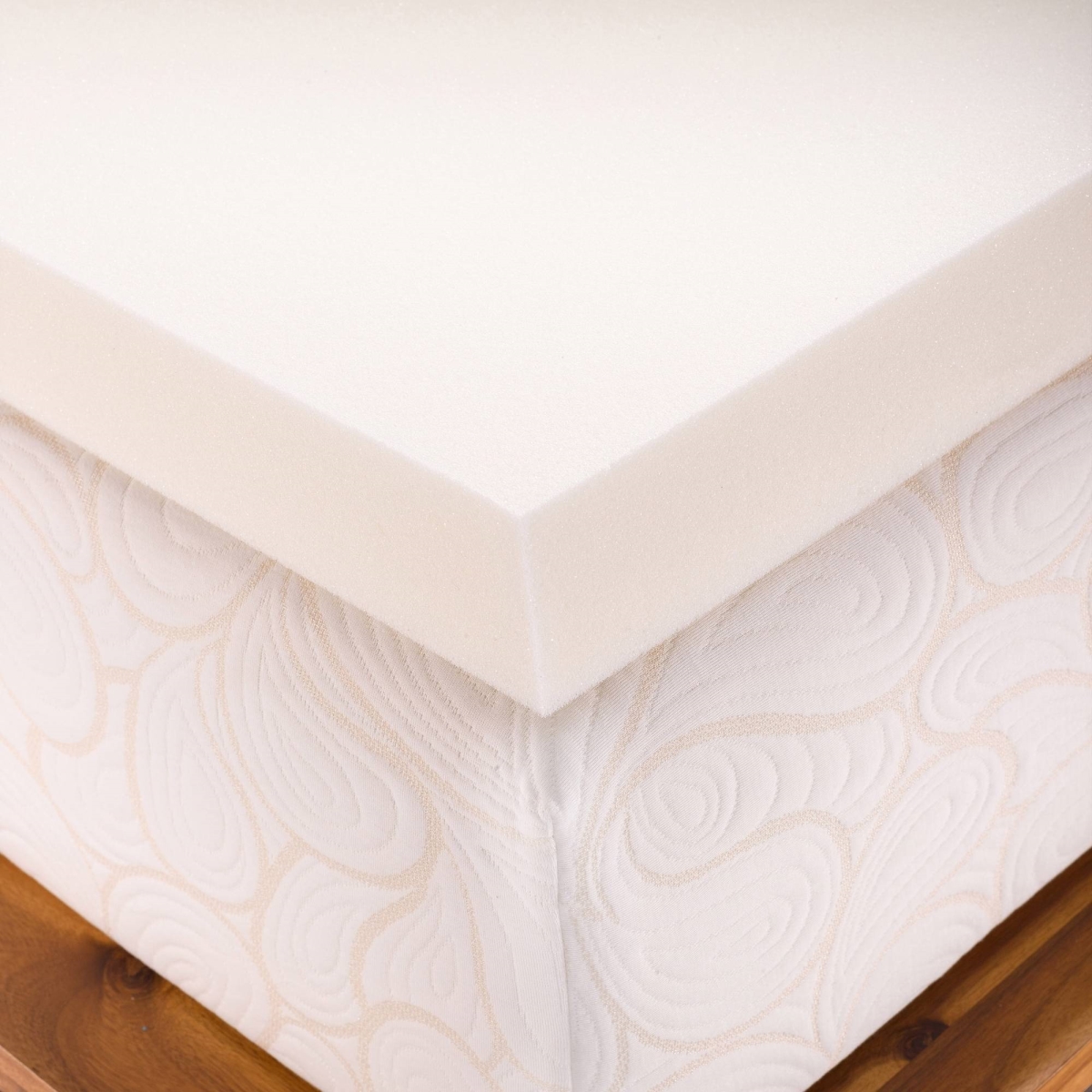 Memory Foam Solutions UBSPUMC2803 California King 3 Inch Thick  Medium Firm Conventional Polyurethane Foam Mattress Pad Bed Topper Made in the USA