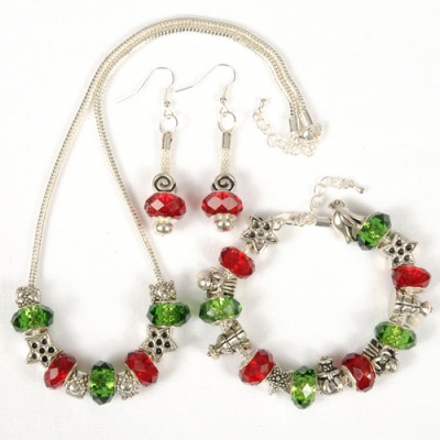 Picture of My Favorite Beads 143192PMM235 Old Fashioned Christmas Jewelry Set, 3 Piece