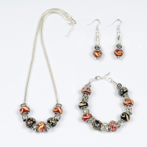 Picture of My Favorite Beads 143192PMM268 Charm Jewelry Set African Safari Style, 3 Piece
