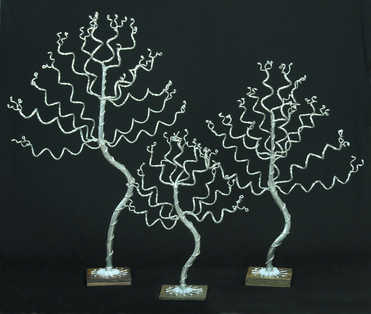 Picture of My Favorite Beads 143192PMM346 Small, Medium Tall Jewelry Trees on Slate Base