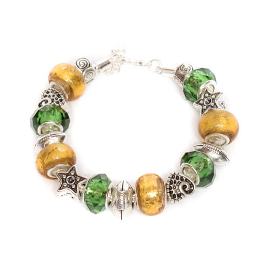 Green Bay Packers Football Beaded Necklace