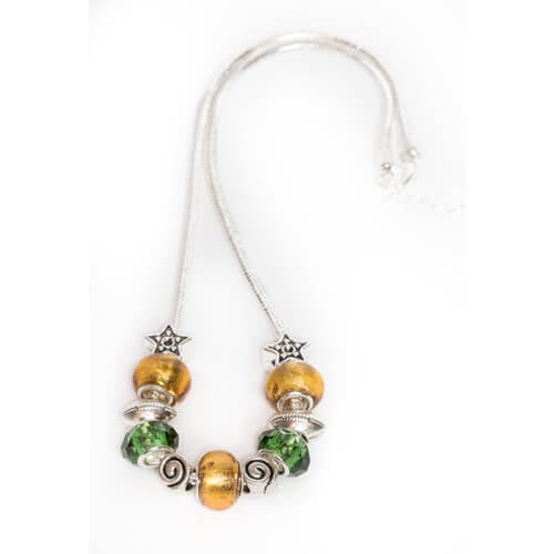 Green Bay Packers Football Beaded Necklace