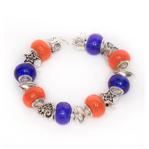Picture of My Favorite Beads Denver Broncos Football Charm Bracelet