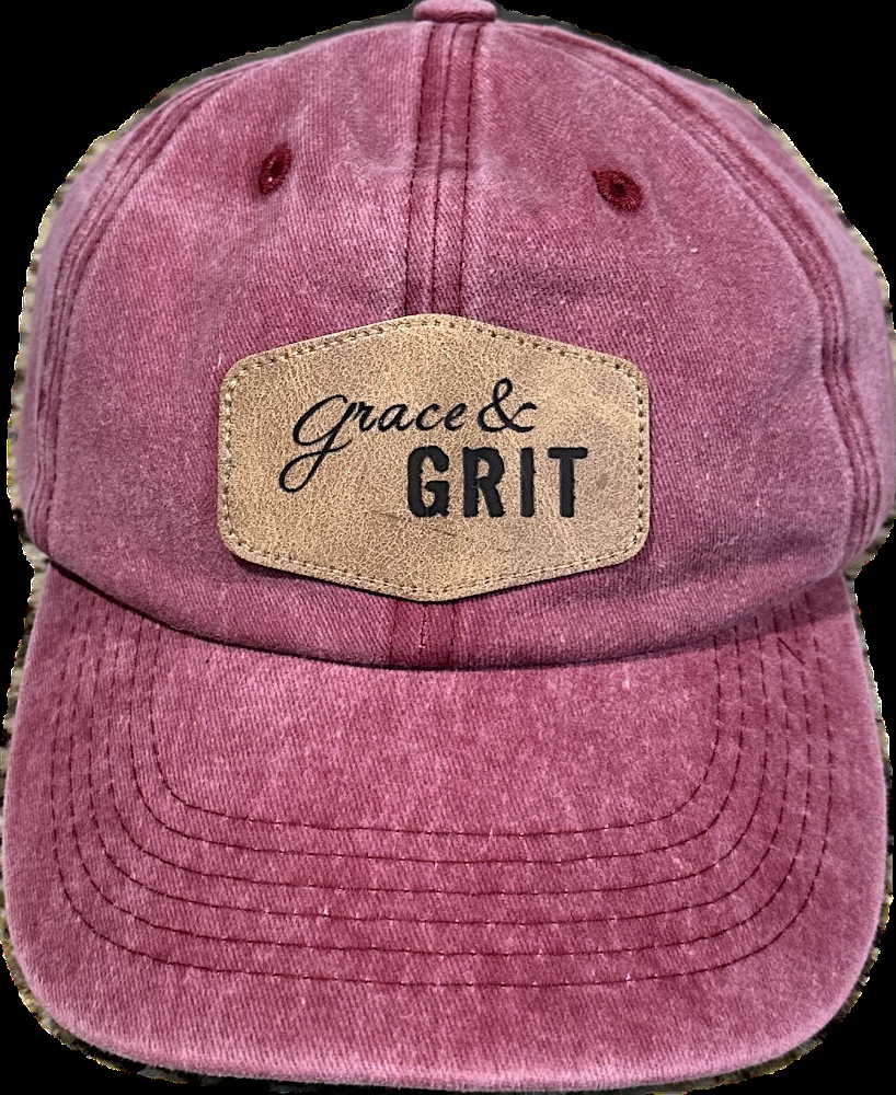 Raspberry Grace and Grit Hat Grace & Grit Distressed Hat, One Size Fits Most