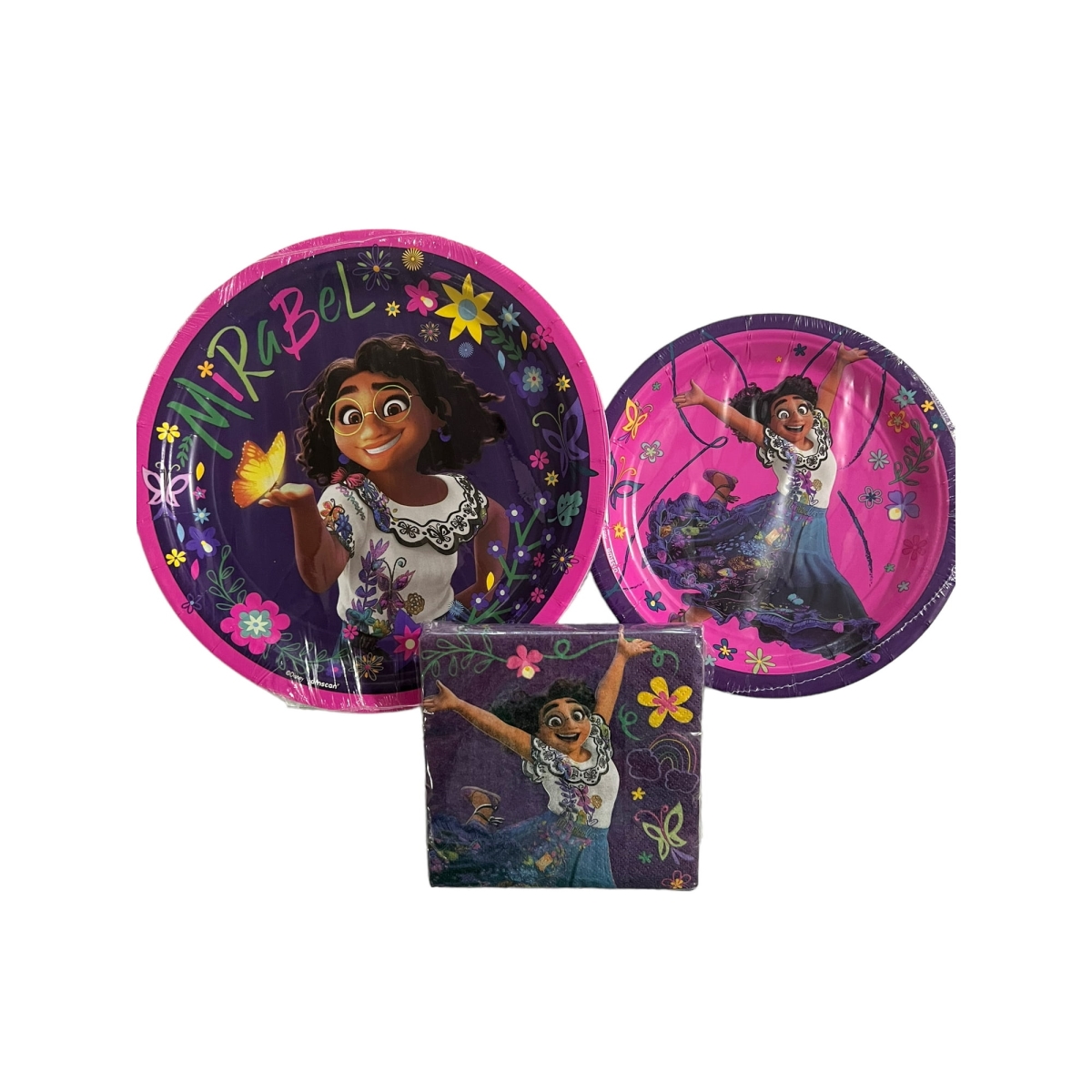 Picture of Amscan 143192PMM593 Encanto Bundle with Dinner Plates&#44; Dessert Plates & Napkins for 8 Guests