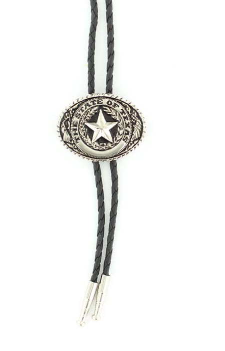 Picture of Double S 22306 Texas Seal Bolo&#44; Silver & Black - 36 in.