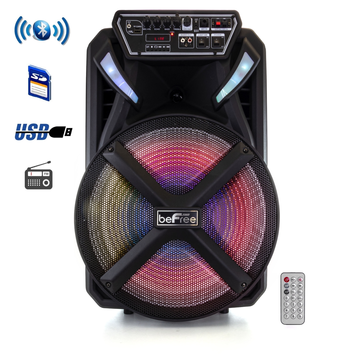 Picture of Befree Sound BFS-2115 15 in. Bluetooth Portable Rechargeable Party Speaker