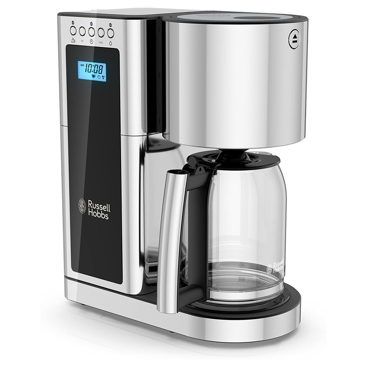 Picture of Russell Hobbs CM8100BKR Glass 8 Cup Coffeemaker - Black - Stainless Steel