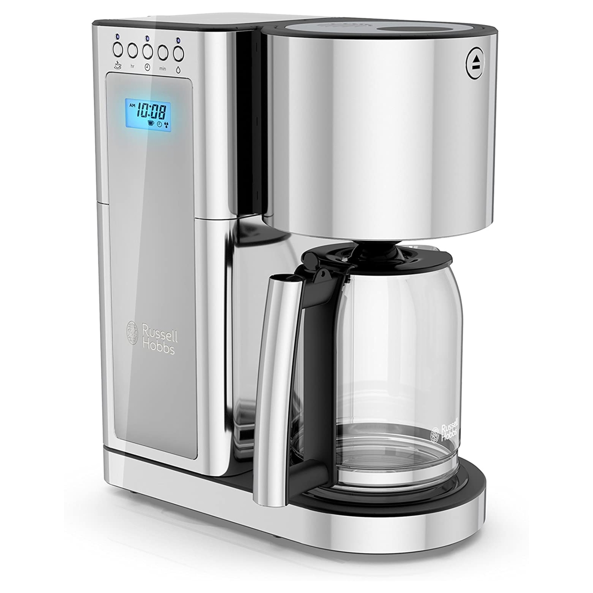 Picture of Russell Hobbs CM8100GYR Glass 8 Cup Coffeemaker - Silver - Stainless Steel