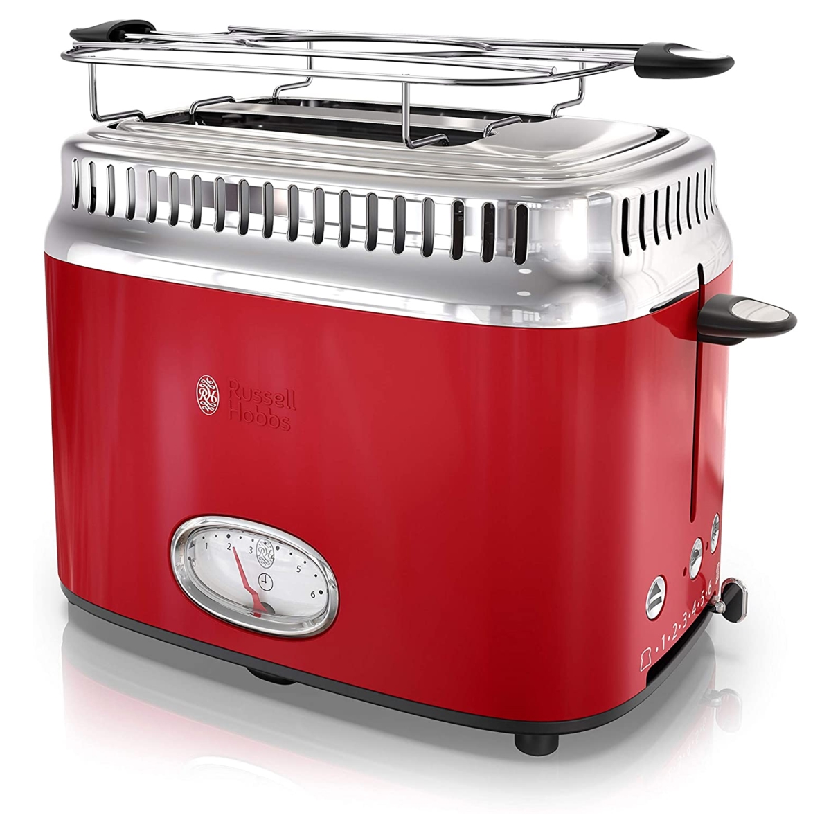 Picture of Russell Hobbs TR9150RDR Retro Style 2 Slice Toaster - Red