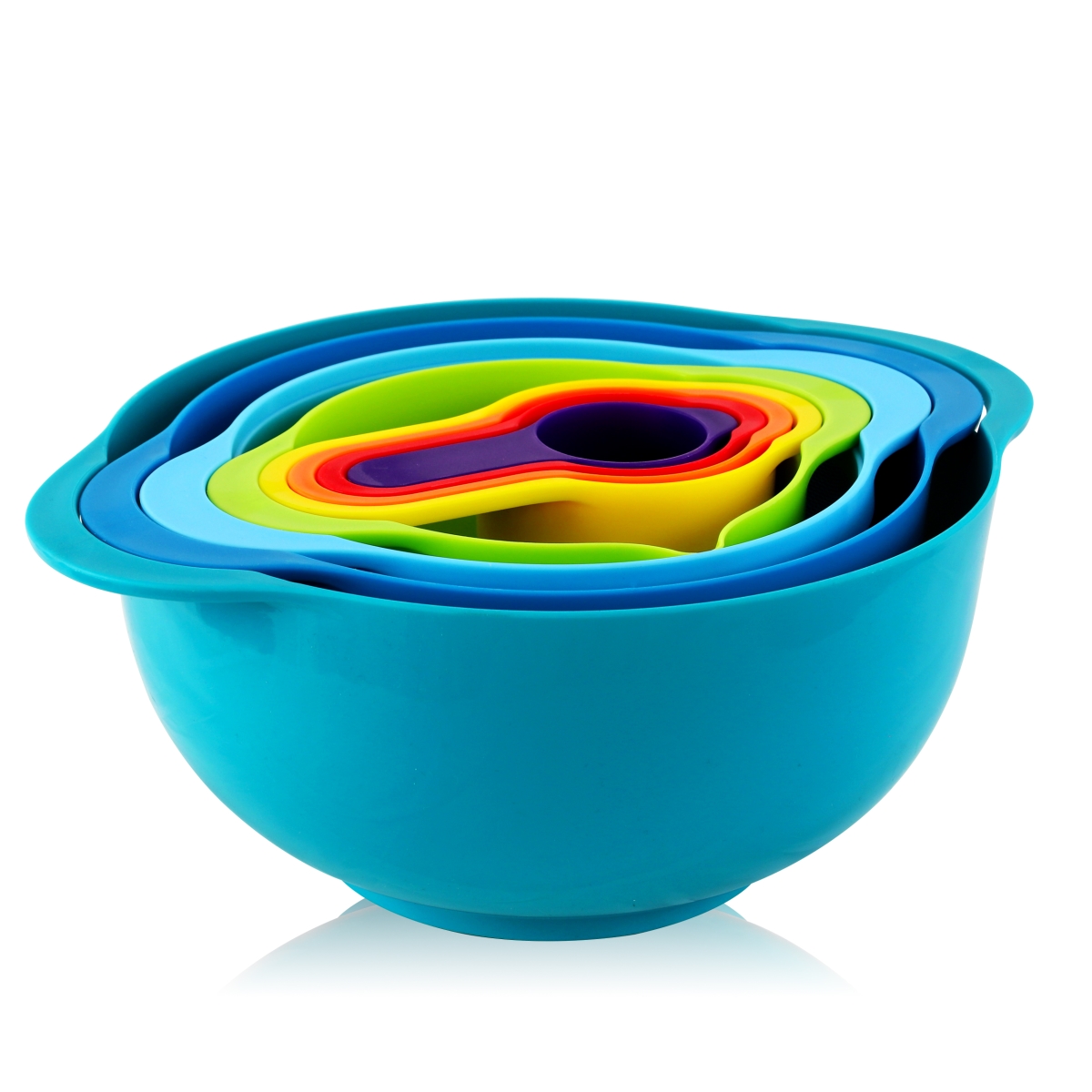 Picture of Megachef MG-9M Multipurpose Stackable Mixing Bowl & Measuring Cup Set