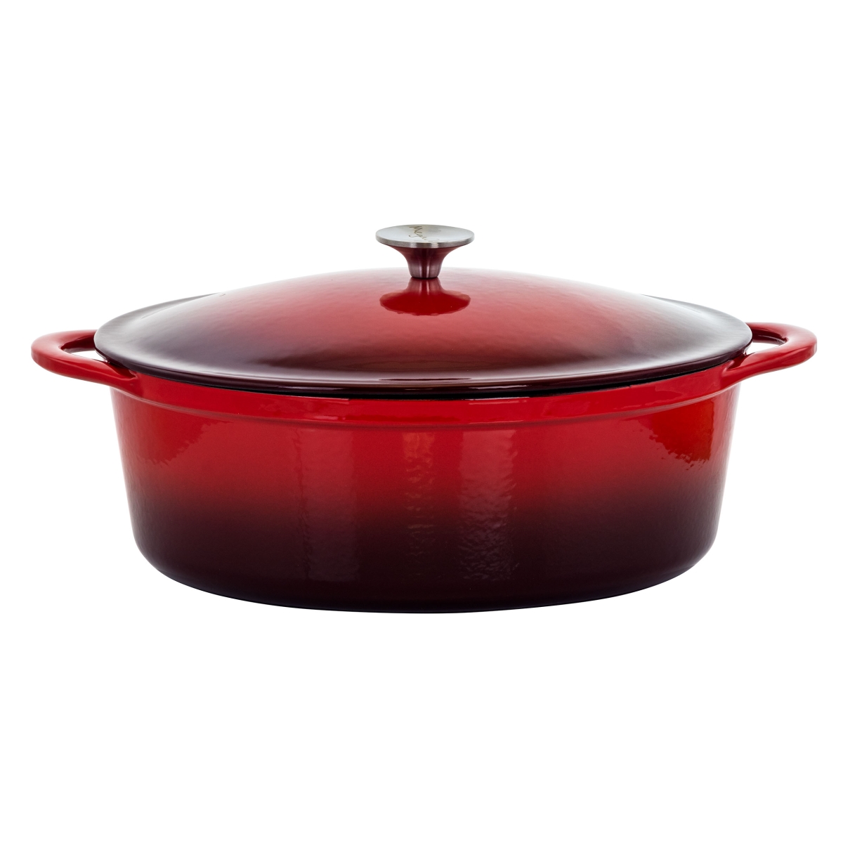 Picture of Megachef MG-CO33AR 7 qt. Oval Enameled Cast Iron Casserole, Red