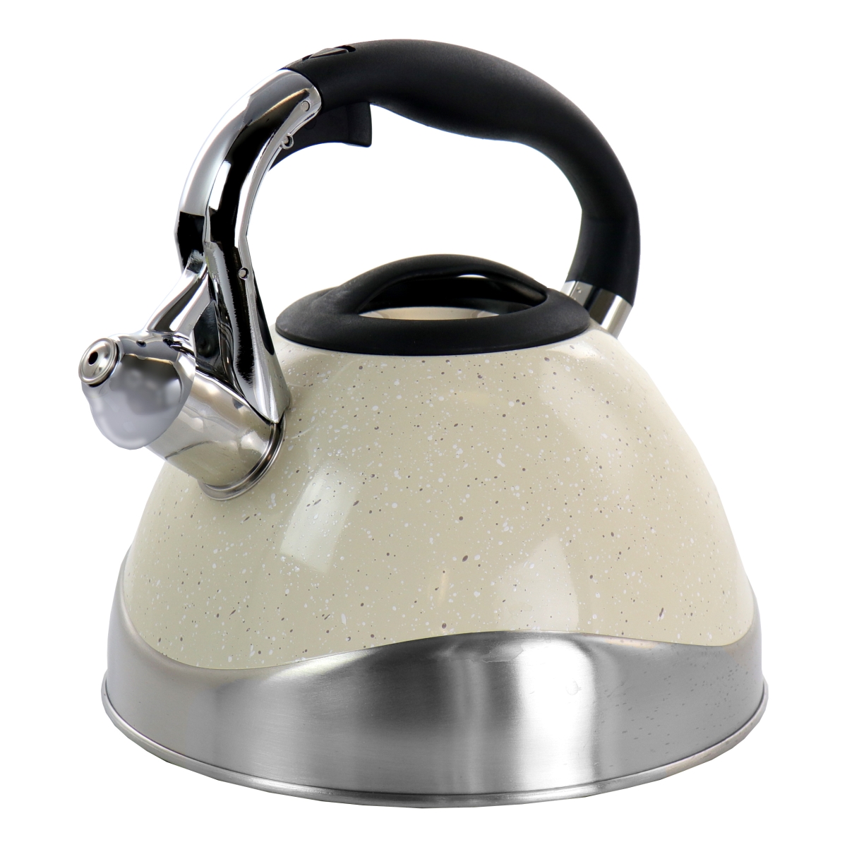 Picture of Megachef MGKTL-1039 3 Liter Stovetop Whistling Kettle&#44; Light Tan Speckle
