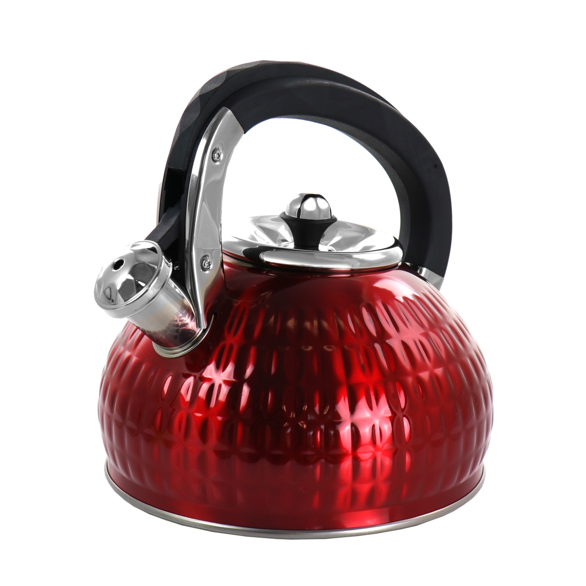 Picture of Megachef MGKTL-1045 3 Liter Stovetop Whistling Kettle&#44; Red