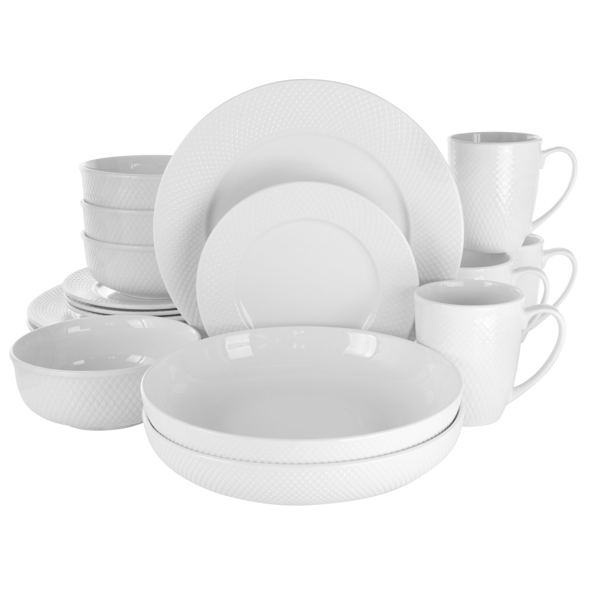 Picture of Elama EL-MAISY Maisy Round Porcelain Dinnerware Set&#44; White - 18 Piece