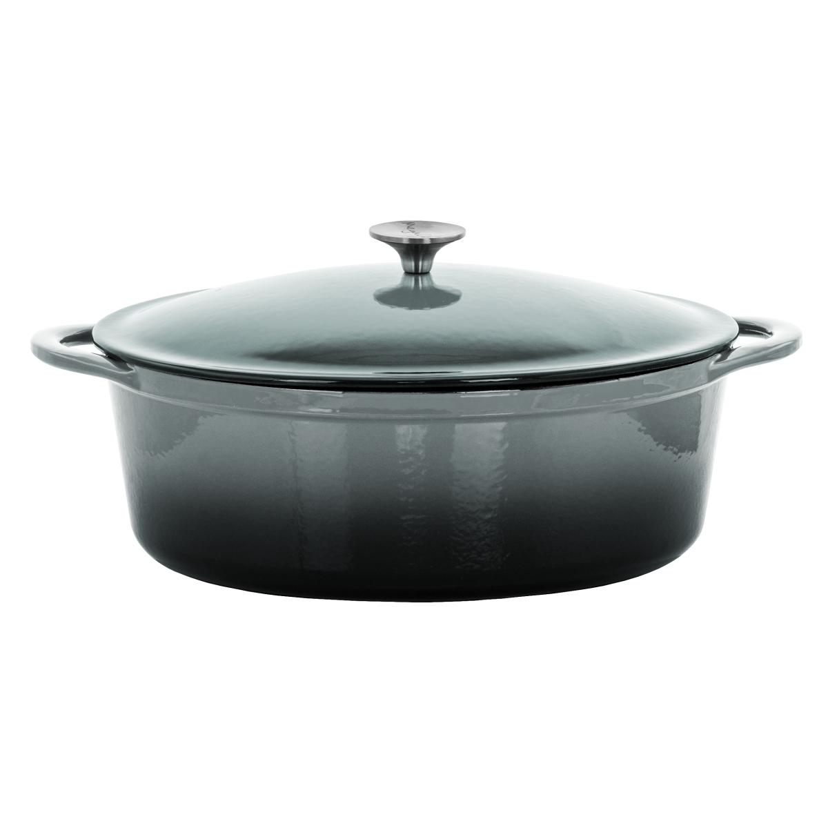 Picture of Megachef MG-CO33AG 7 qt. Oval Enameled Cast Iron Casserole, Gray