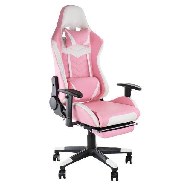 Picture of GameFitz GF-2005 Gaming Chair&#44; Pink & White