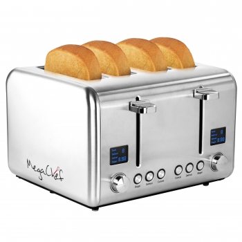 Picture of MegaChef MG-TS2500 4 Slice Toaster in Stainless Steel&#44; Silver