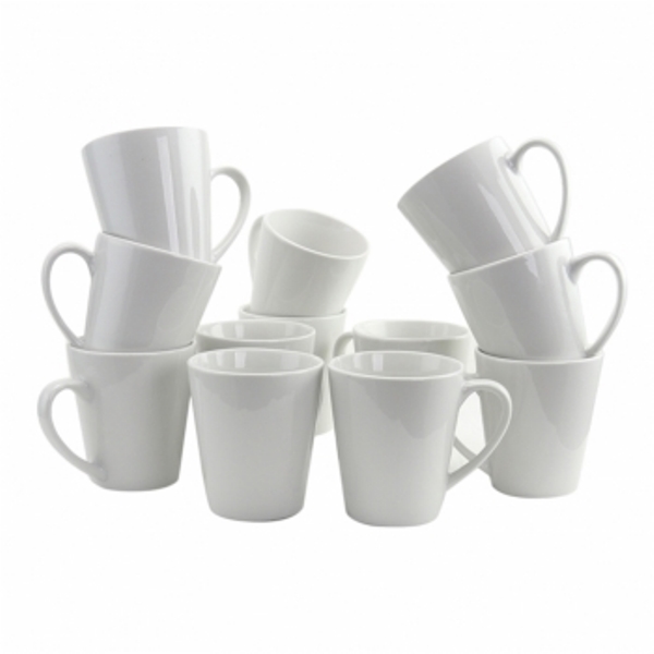 Picture of Gibson Home 108048.01 12 oz Noble Court Mug Set, White - Set of 12