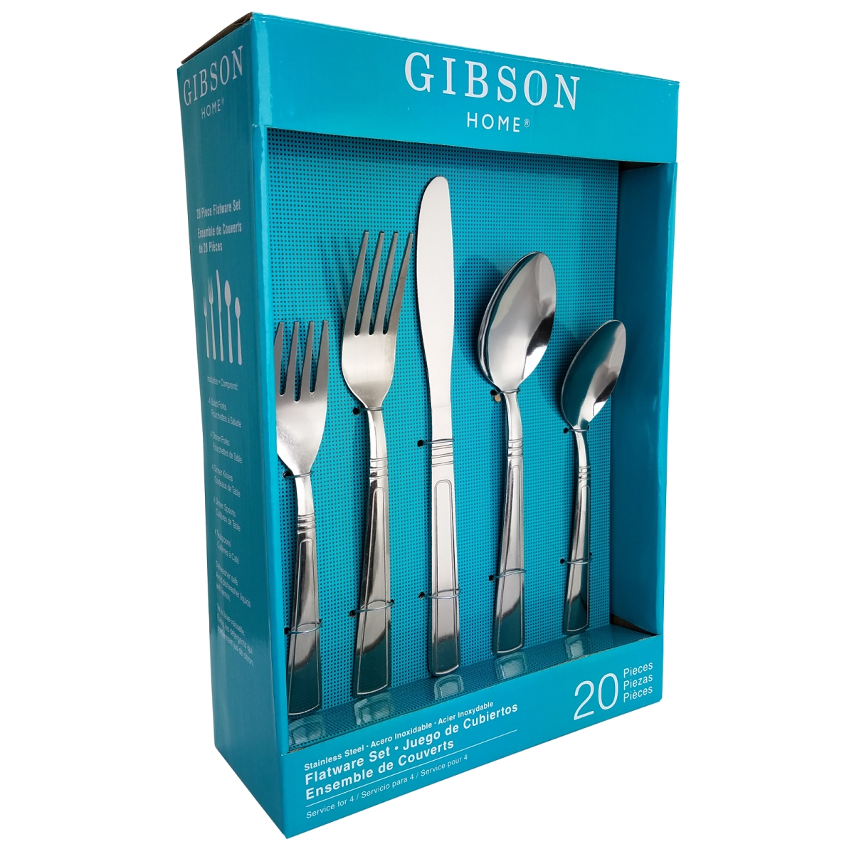 Picture of Gibson 80058.2 Creston Flatware Set with Tumble Finish&#44; 20 Piece