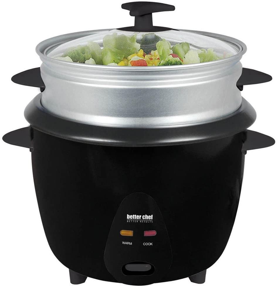 Picture of Better Chef IM-406ST 5 Cup Rice Cooker with Food Steamer Attachment